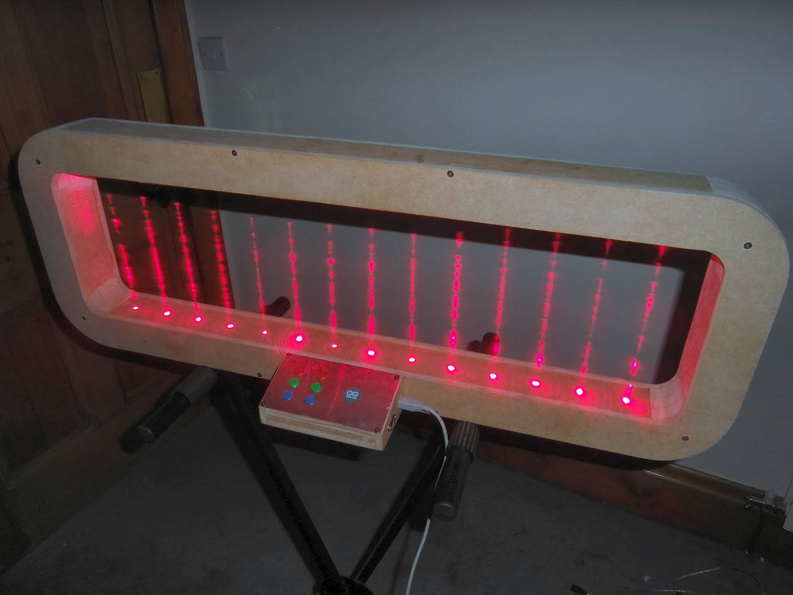 Laser harp instrument clearance